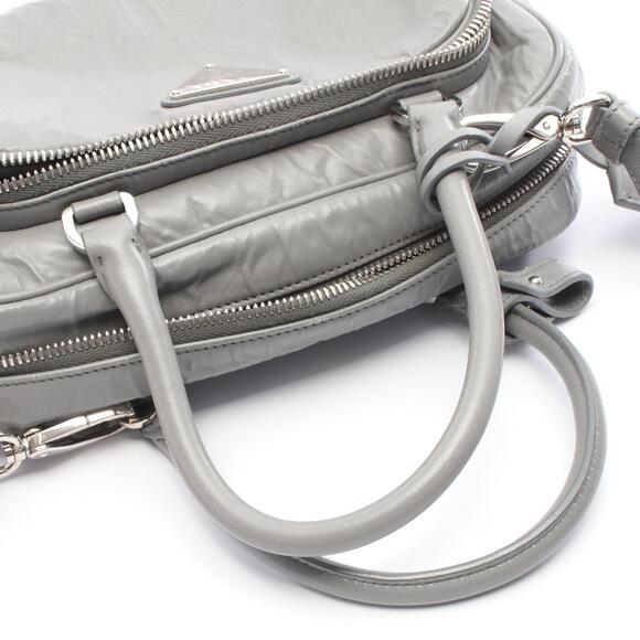 Prada Antique Nappa Leather Multi Pocket Top Handle Bag Slate Gray - Picture 5 of 9